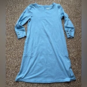 Lilly Pulitzer Blue Boat Neck 3/4 Sleeves Dress Women's Sz xxs